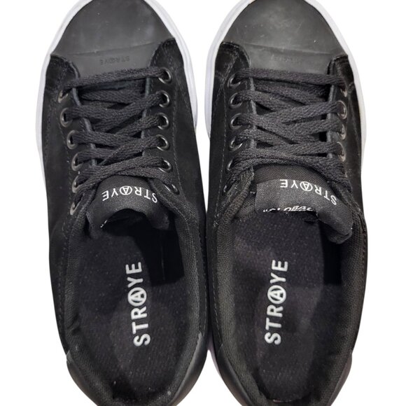 Straye Stanley Suede Low Top Skate Shoe in Black Cream NWOT Mens 4 Womens 5.5 - Picture 5 of 9